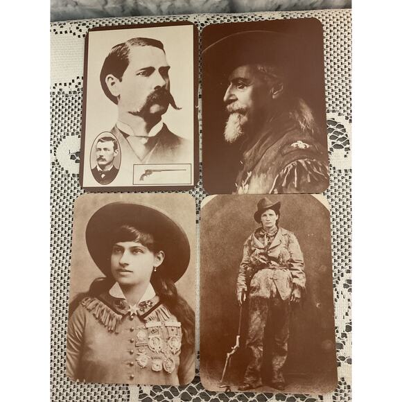 4 Vintage Old West Collectors Series Post Cards Real Photos - Picture 6 of 8